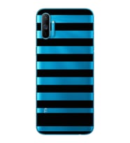 Çizgi Tasarımlı Süper Şeffaf Silikon Telefon Kılıfı Oppo Realmi C3