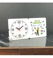 Ziraat Mühendisi Ahşap Masa Saati