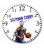 Stephen  Curry Duvar Saati Bombeli Gercek Cam