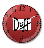 Cerveja Duff Duvar Saati Bombeli Gercek Cam