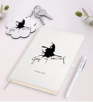 BK Gift Kişiye Özel Atatürk Temalı Beyaz Defter Kalem ve Anahtarlık Hediye Seti-27 (Model 1)