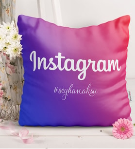 BK Gift Kişiye Özel Instagram  Kırlent Yastık  1