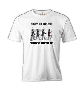 Stay at Home - Dance III Beyaz Erkek Tshirt