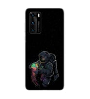 Uzay Kız Tasarım Süper Şeffaf Silikon Telefon Kılıfı Huawei P40