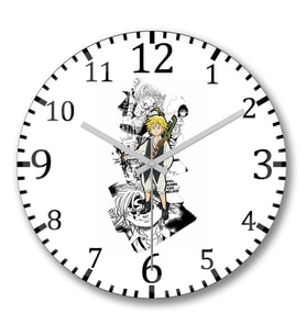 Meliodas Duvar Saati Bombeli Gercek Cam