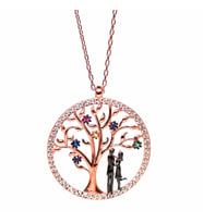 Romantik Çift Bayan Gümüş Kolye 6018600264283