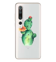 Kaktüs Tasarımlı Süper Şeffaf Silikon Telefon Kılıfı Xiomai Mi10-pro