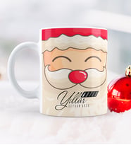 Yılbaşı Hediyesi BK Gift Kişiye Özel Yılbaşı Noel Baba Temalı Beyaz Kupa Bardak - 6, Yeni Yıl Hediyeleri