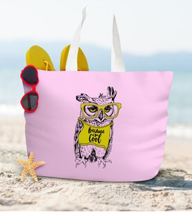 BK Gift Kişiye Özel Pudra Pembe Fermuarlı Plaj Çantası  7