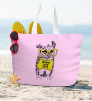 BK Gift Kişiye Özel Pudra Pembe Fermuarlı Plaj Çantası  7