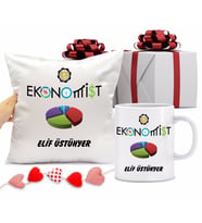 Ekonomist Bardağı ve Yastığı Hediye Seti (Model 1)