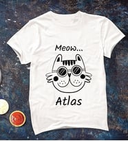 Kişiye Özel Meow Kedi Tişörtü