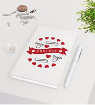 BK Gift Kişiye Özel Sevgililer Günü Beyaz Defter Kalem Seti-43