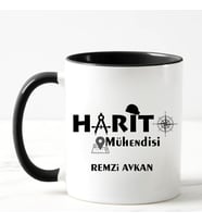 Harita Mühendisi Kupa Bardağı Siyah