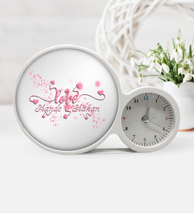 BK Gift Kişiye Özel Sevgililer Günü Saatli Sihirli Led Ayna Çerçeve  14