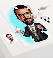BK Gift Kişiye Özel Bay Doğum Günü Karikatür 240 Parça A3 Puzzle  3
