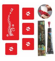 Çiçek Deseni Dövmesi ve Kına Seti Tattoo Dövme