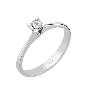 Sirius E Renk 0,20 Karat Pırlanta Tektaş Yüzük 0704R0157