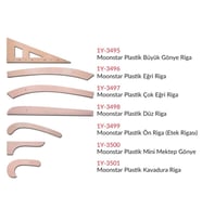 7 Parça Terzi-Modelist-Tekstil Plastik Cetvel Riga Gönye Takımı