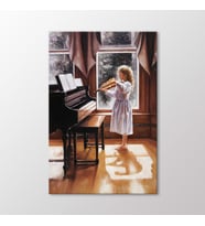 Arty Tablo Kemancı Kız Tablo (Karışık)