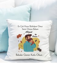 Babalar Günü Yastığı Kişiye Özel (Baba-Oğul)