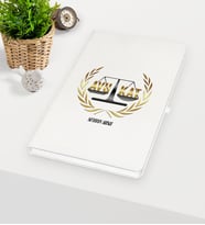 BK Gift Kişiye Özel Avukat Temalı Beyaz Defter - 1