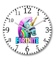 Fortinite Unicorn Duvar Saati Bombeli Gercek Cam