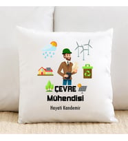 Çevre Mühendisine Hediye Özel İsimli Yastık