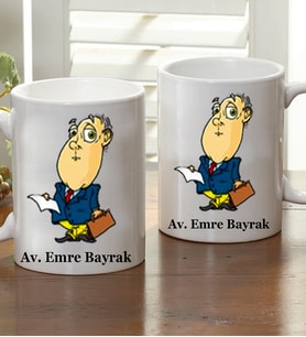 Kişiye Özel Karikatür Avukat Kupa Bardak
