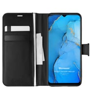 Microsonic Oppo A91 Kılıf Delux Leather Wallet Siyah