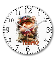 Teemo Duvar Saati Bombeli Gercek Cam