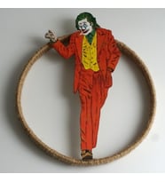 Joker Figürü Ahşap Duvar Süsü El Yapımı