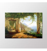 Arty Tablo Amalfi Sahilinde Manzara Tablo (Karışık)