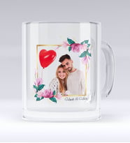 BK Gift Kişiye Özel İsimli Fotoğraflı Cam Kupa Bardak-30 (Beyaz)