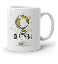 BK Gift Kişiye Özel En İyi Sınıf Öğretmeni Beyaz Kupa Bardak  4