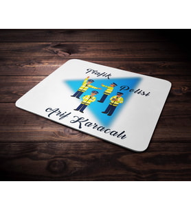 Kişiye Özel Trafik Polisi Tasarımlı Mouse Pad (Renksiz)