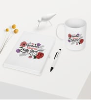 BK Gift Kişiye Özel Öğretmenler Gününüz Kutlu Olsun Temalı Beyaz Defter Kalem Kupa Seti - 5