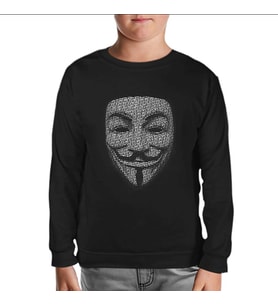 Anonymous Siyah Çocuk Sweatshirt