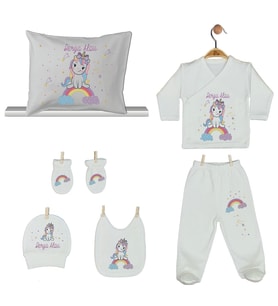 Pia Baby Gl 1916-08 İsme Özel Yastık Zıbın Set