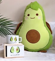 Sen Benim Diğer Yarımsın Ahşap Kutulu Kupa Ve Avocado Yastık