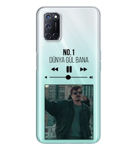 No.1 Mp3 Tasarımlı Süper Şeffaf Silikon Telefon Kılıfı Oppo A52-A72