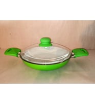 Bondy 22 Cm Cam Kapaklı Yumurta Sahanı ( 3 farklı renk seçeneği ) (Yeşil)