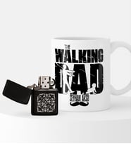 BK Gift Kişiye Özel The Walking Dad Benzinli Çakmak ve Kupa Seti-2 (Model 1)