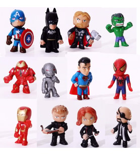 MARVEL AVENGERS BATMAN,HULK,SÜPERMAN 12 FARKLI HERO FİGÜR (Karışık)