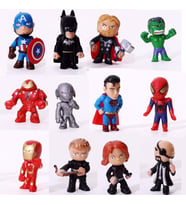 MARVEL AVENGERS BATMAN,HULK,SÜPERMAN 12 FARKLI HERO FİGÜR (Karışık)