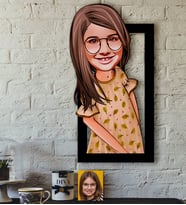 BK Gift Kişiye Özel Kız Çocuk Karikatürlü 3D Ahşap Tablo-8