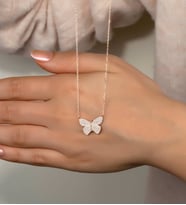 Else Silver 925 Ayar Gümüş Kelebek Kolye