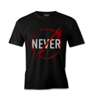 Metallica - Never Logo Siyah Erkek Tshirt
