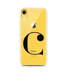 Iphone XR Harf Tasarımlı Telefon Kılıfı C-Harfi 