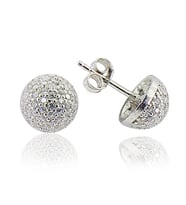 zirkon taşlı yarım top küpe SGTL3122